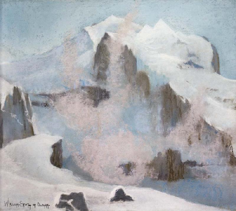 William Stott of Oldham An Alpine Peak France oil painting art